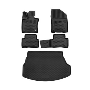 Lexus UX Floor-Trunk Mats - Omac - 3D - Black - 2018